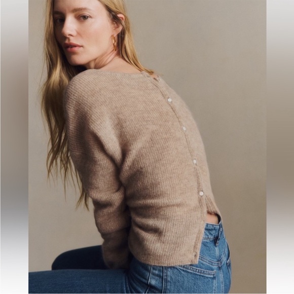 Sezane Gaspard Cardigan - Light Beige - Picture 9 of 11